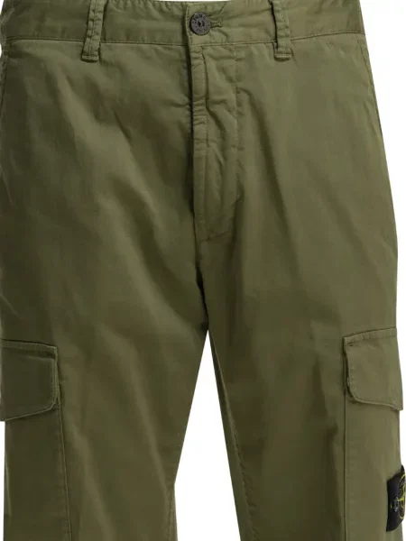 Pantaloni cargo Stone Island cu strasuri verde