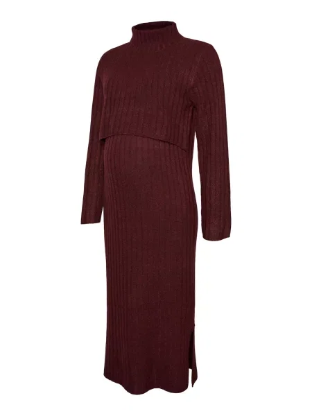 MAMALICIOUS Rochie tricotat MLSuniva vin roșu