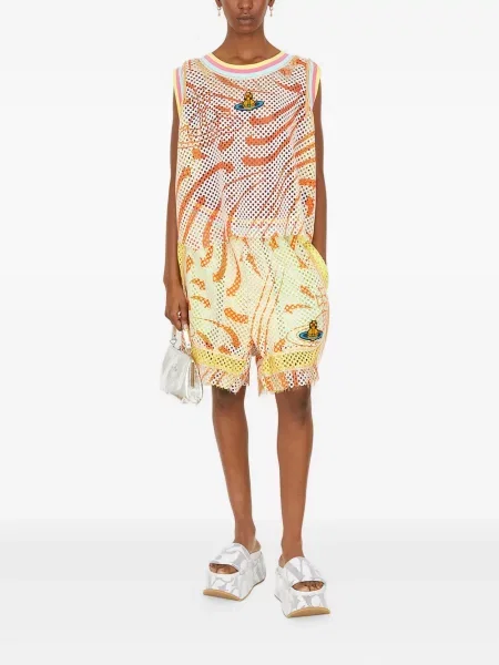 Мрежести шорти Vivienne Westwood жълто