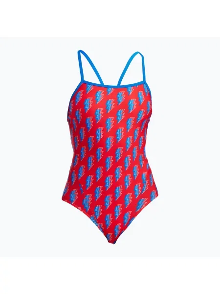 Jednodílné plavky Funkita Single Strap One Piece hot volt červené