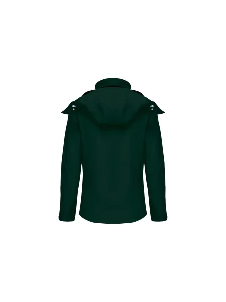 Kurtka z kapturem Kariban Softshell zielona