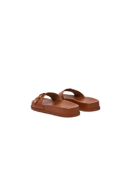 Pantofle Lauren Ralph Lauren hnědé
