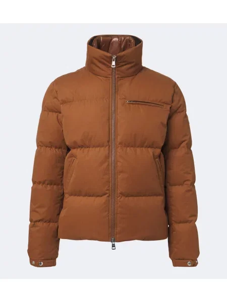 Geacă cu puf Moncler portocaliu