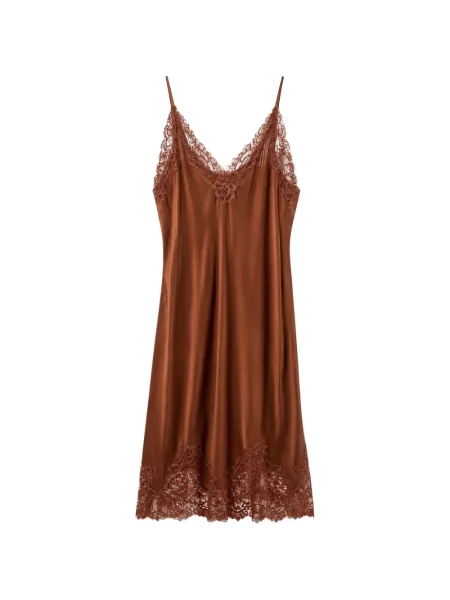 Rochie Gold Hawk din dantelă maro