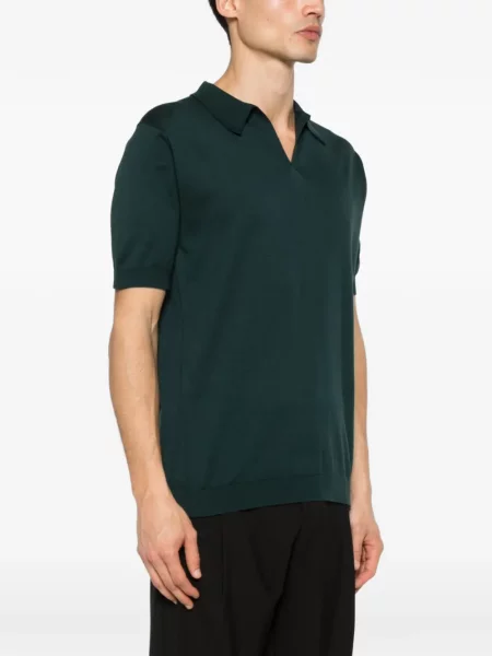 Gulerat tricou polo John Smedley verde