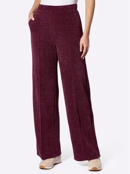 Heine Pantaloni burgundy roșu