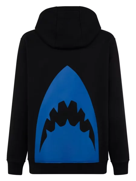Hanorac cu glugă Let's Swim cu imagine negru