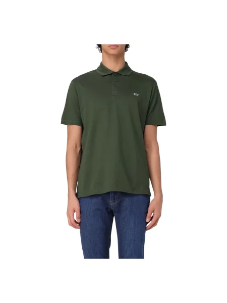 Dzianinowa koszulka polo Paul & Shark zielona