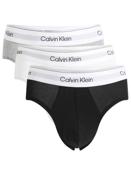 Slipy z elastycznym pasem z logo w zestawie 3 szt. Calvin Klein Underwear białe