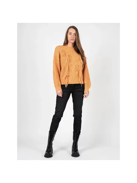 Sweter Silvian Heach wełniany pomarańczowy