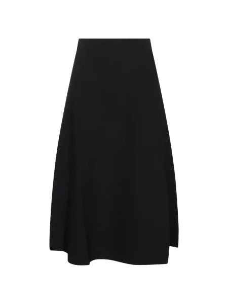 Fustă midi Max Mara în linie A negru