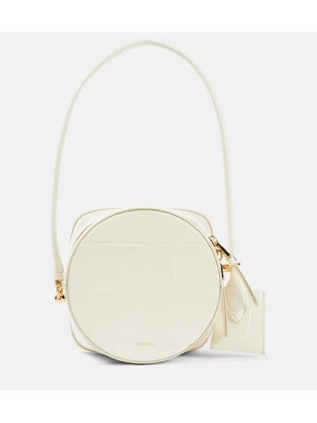 Geanta de piele Jacquemus din piele alb