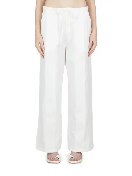 Pantaloni Christopher Esber alb