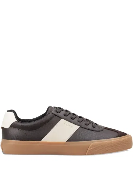 Sneakerși Boss cu șireturi din dantelă maro