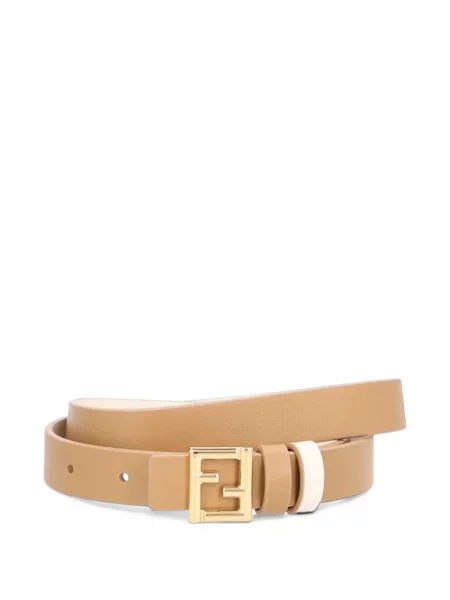 Cu centură reversibil curea Fendi din piele maro