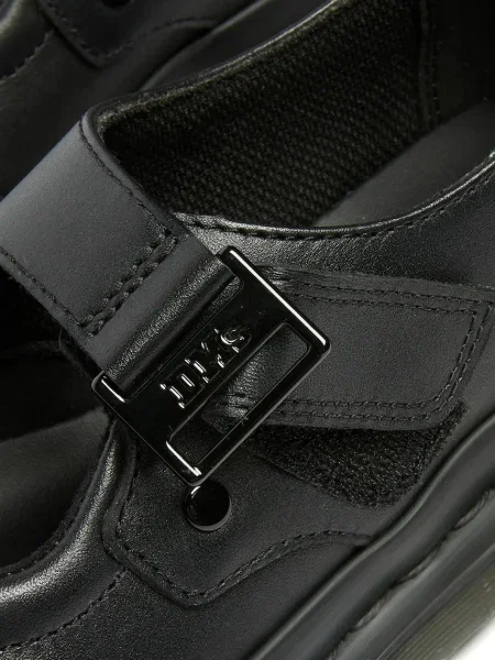 Кожаные балетки Dr. Martens на платформе черные