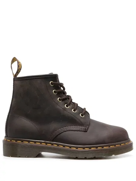 Botine Dr. Martens cu șireturi din dantelă maro
