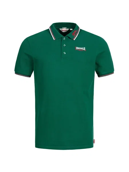 LONSDALE Tricou verde / roșu alb