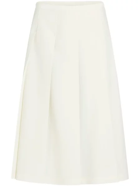 Spódnica plisowana Patou do kolan z twillu