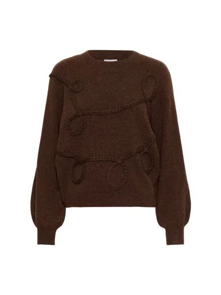 Dzianinowy sweter Saint Tropez brązowy