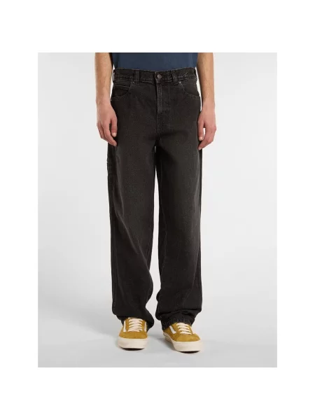 Zúžené zúžené džínsy Dickies v biznis štýle čierna