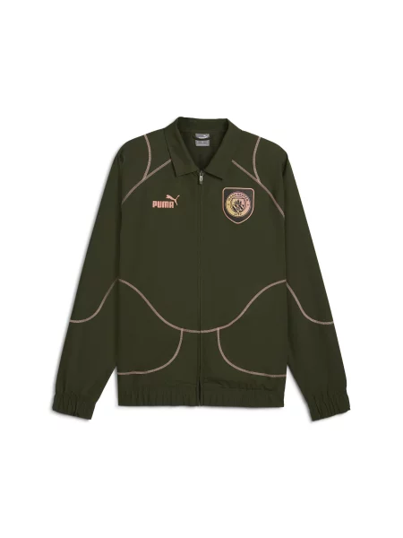Kurtka dresowa ftblSTATEMENT Manchester City PUMA Myrtle Poppy Pink Green zielona
