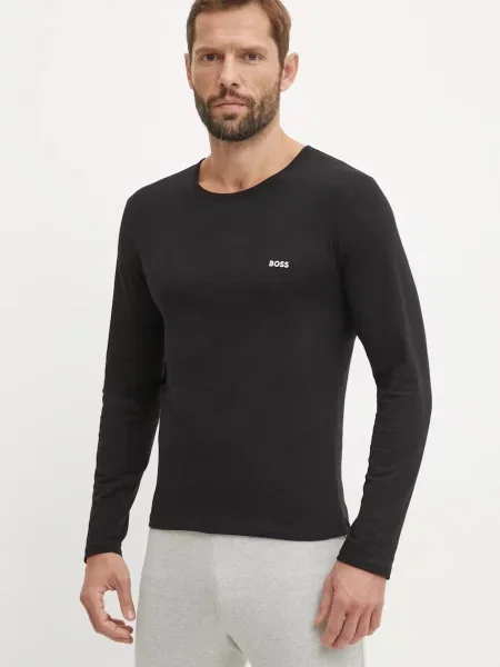 BOSS majica dugih rukava muška LSShirtRN 3P Classic crna