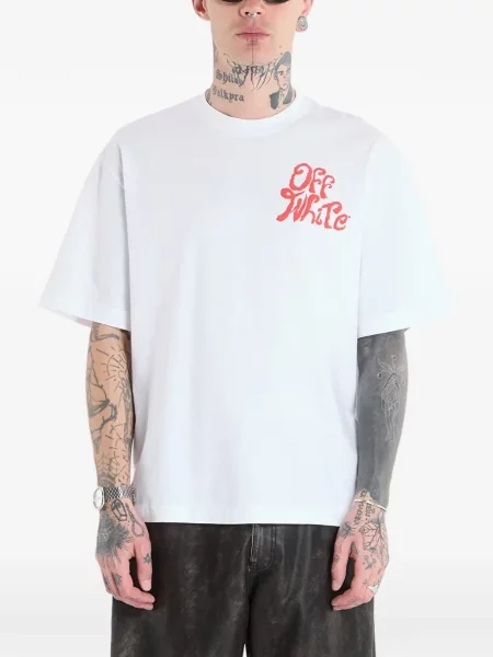 Tricou Off-white cu imagine alb