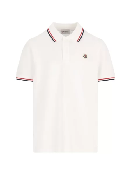 Koszulka polo dziecięca Moncler Enfant biała