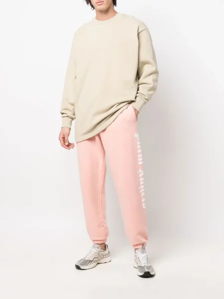 Raštuotos kelnės Palm Angels rožinė
