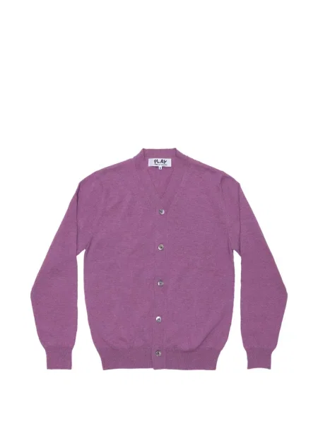 Cardigan Comme Des Garcons Play cu decolteu în V violet
