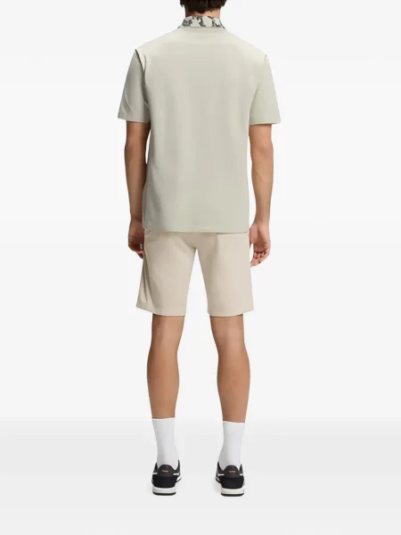 Gulerat tricou polo Boss cu imagine