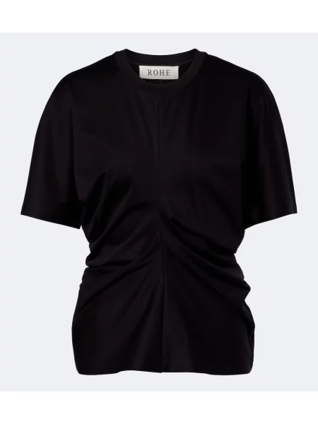 Tricou Róhe de mătase negru
