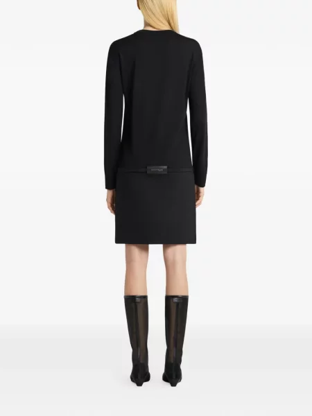 Cu centură rochie mini Courreges negru
