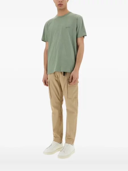 Tricou Woolrich cu decolteu rotund cu autograf verde