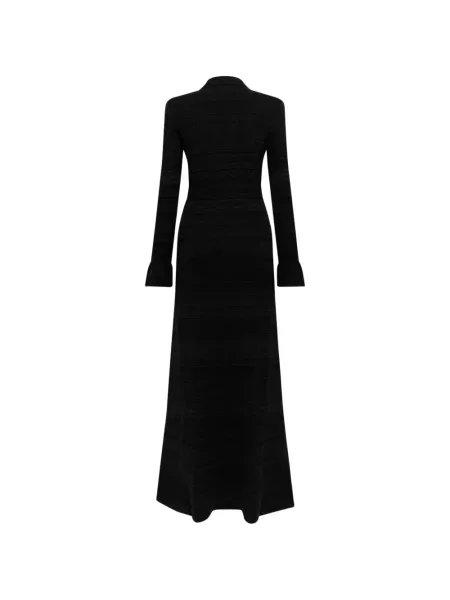 Rochie maxi Laneus tricotate negru