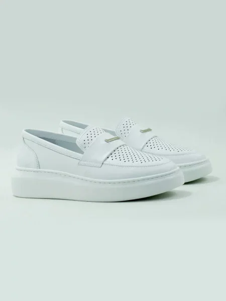 Мокасины Stepter белые