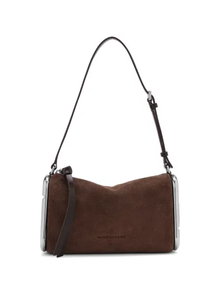 Geantă Marc Jacobs din piele de căprioară maro
