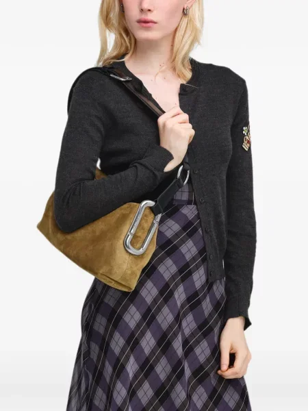 Geantă Marc Jacobs din piele de căprioară