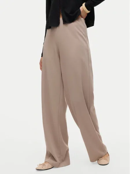 Vero Moda Παντελόνι υφασμάτινο Berlin Wide Leg μπεζ