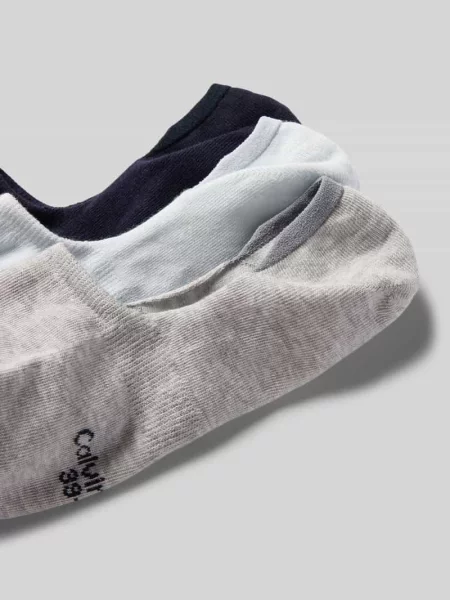 Skarpety z wyhaftowanym logo w zestawie 3 szt. model ‘Footie’ Ck Calvin Klein