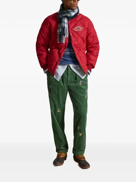 Șosete Polo Ralph Lauren cu broderie în carouri de flanelă verde