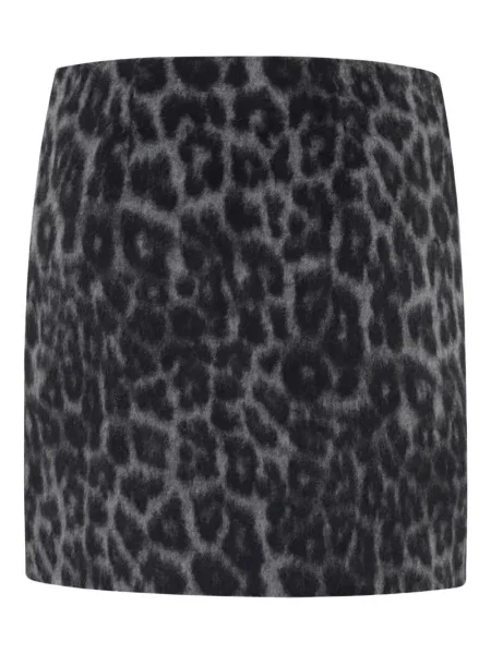 Mała spódnica mini Federica Tosi z nadrukiem w panterkę czarna