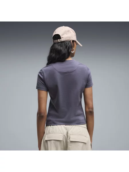 PUMA koszulka Essentials Elevated o wÄ…skim kroju i z logo nr 1 OdzieÅ¼ S szary