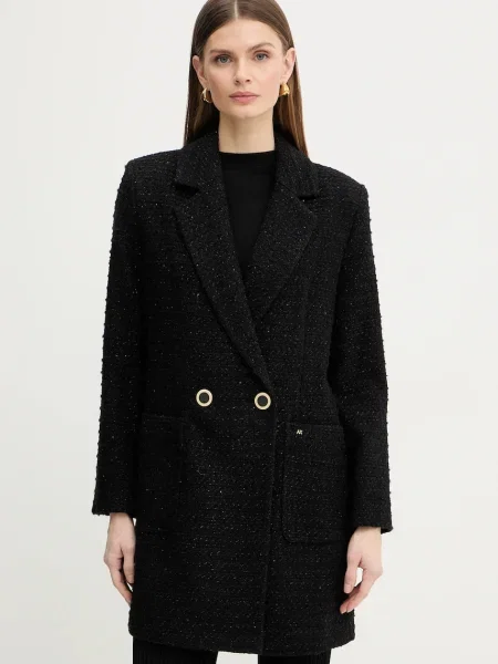 Palton Armani Exchange de lână negru