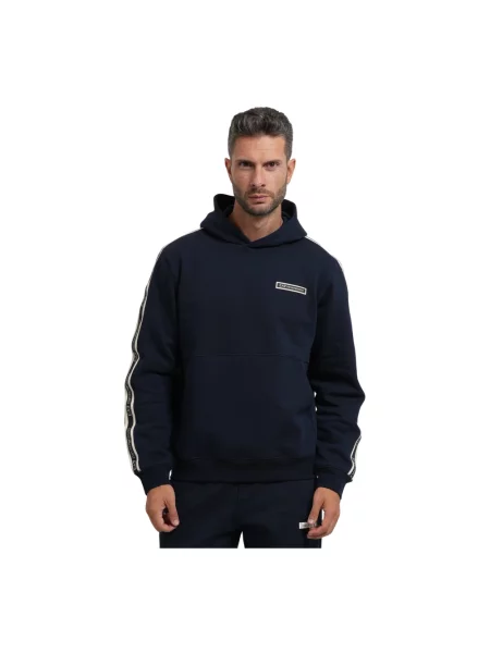 Bluza z kapturem Emporio Armani z kapturem z logo niebieska