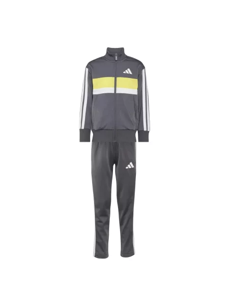 ADIDAS SPORTSWEAR Costum de trening Seasonal Essentials Tiberio galben citron / gri închis alb