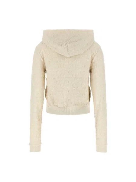 Bluza z kapturem Off-white frotte biała