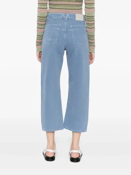 Blugi boyfriend Free People albastru