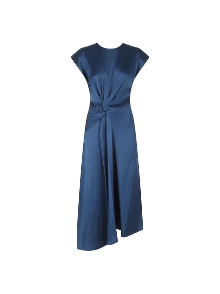 Sukienka midi Victoria Beckham niebieska